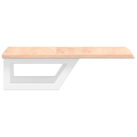 vidaXL Basin Shelf Wall Mounted Steel and Solid Wood Oak