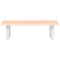 vidaXL Basin Shelf Wall Mounted Steel and Solid Wood Oak