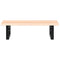 vidaXL Basin Shelf Wall Mounted Steel and Solid Wood Oak