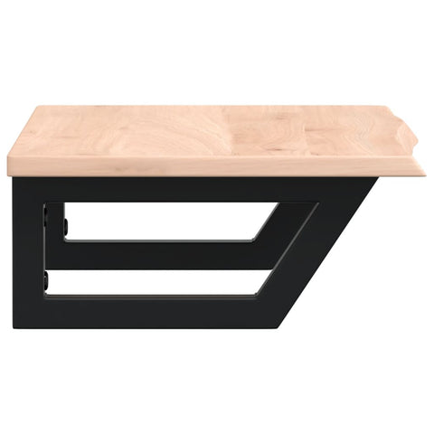 vidaXL Basin Shelf Wall Mounted Steel and Solid Wood Oak