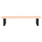 vidaXL Basin Shelf Wall Mounted Steel and Solid Wood Oak