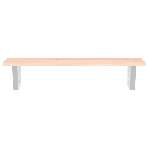 vidaXL Basin Shelf Wall Mounted Steel and Solid Wood Oak