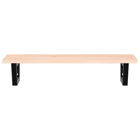 vidaXL Basin Shelf Wall Mounted Steel and Solid Wood Oak