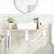 vidaXL Basin Shelf Wall Mounted Steel and Solid Wood Oak
