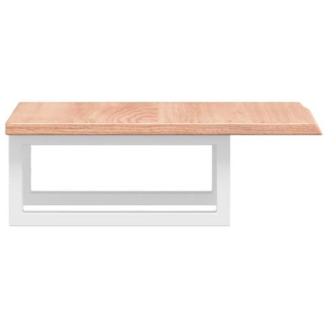 vidaXL Basin Shelf Wall Mounted Steel and Solid Wood Oak
