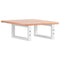 vidaXL Basin Shelf Wall Mounted Steel and Solid Wood Oak