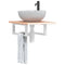 vidaXL Basin Shelf Wall Mounted Steel and Solid Wood Oak
