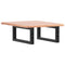 vidaXL Basin Shelf Wall Mounted Steel and Solid Wood Oak