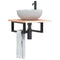 vidaXL Basin Shelf Wall Mounted Steel and Solid Wood Oak