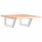 vidaXL Basin Shelf Wall Mounted Steel and Solid Wood Oak