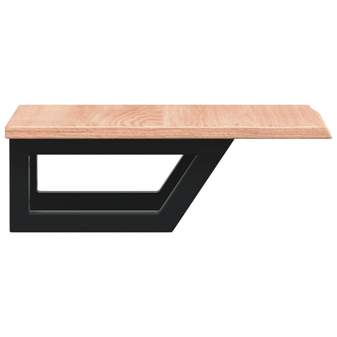 vidaXL Basin Shelf Wall Mounted Steel and Solid Wood Oak