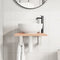 vidaXL Basin Shelf Wall Mounted Steel and Solid Wood Oak