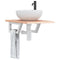 vidaXL Basin Shelf Wall Mounted Steel and Solid Wood Oak