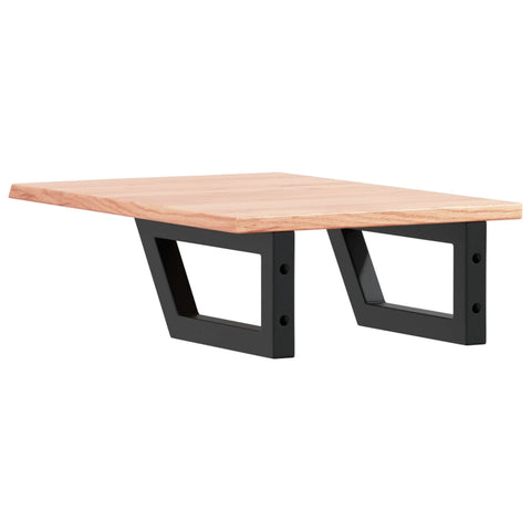 vidaXL Basin Shelf Wall Mounted Steel and Solid Wood Oak