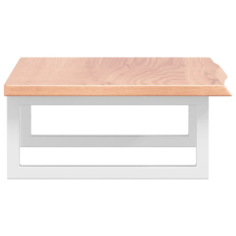 vidaXL Basin Shelf Wall Mounted Steel and Solid Wood Oak
