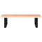vidaXL Basin Shelf Wall Mounted Steel and Solid Wood Oak