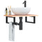 vidaXL Basin Shelf Wall Mounted Steel and Solid Wood Oak
