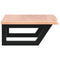 vidaXL Basin Shelf Wall Mounted Steel and Solid Wood Oak