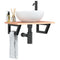 vidaXL Basin Shelf Wall Mounted Steel and Solid Wood Oak