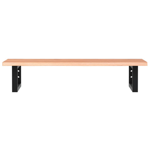 vidaXL Basin Shelf Wall Mounted Steel and Solid Wood Oak