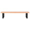 vidaXL Basin Shelf Wall Mounted Steel and Solid Wood Oak