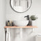vidaXL Basin Shelf Wall Mounted Steel and Solid Wood Oak
