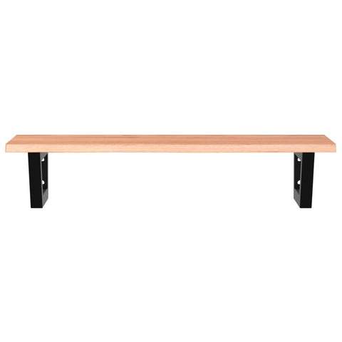 vidaXL Basin Shelf Wall Mounted Steel and Solid Wood Oak