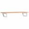 vidaXL Basin Shelf Wall Mounted Steel and Solid Wood Oak