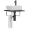 vidaXL Basin Shelf Wall Mounted Steel and Solid Wood Oak