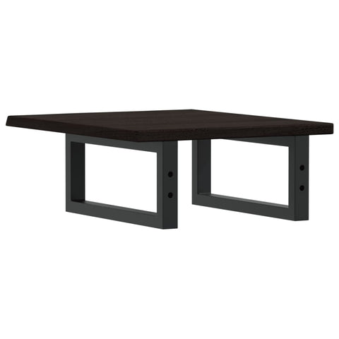 vidaXL Basin Shelf Wall Mounted Steel and Solid Wood Oak