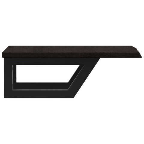 vidaXL Basin Shelf Wall Mounted Steel and Solid Wood Oak