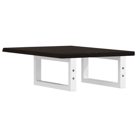 vidaXL Basin Shelf Wall Mounted Steel and Solid Wood Oak