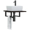 vidaXL Basin Shelf Wall Mounted Steel and Solid Wood Oak