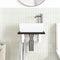 vidaXL Basin Shelf Wall Mounted Steel and Solid Wood Oak