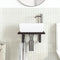 vidaXL Basin Shelf Wall Mounted Steel and Solid Wood Oak