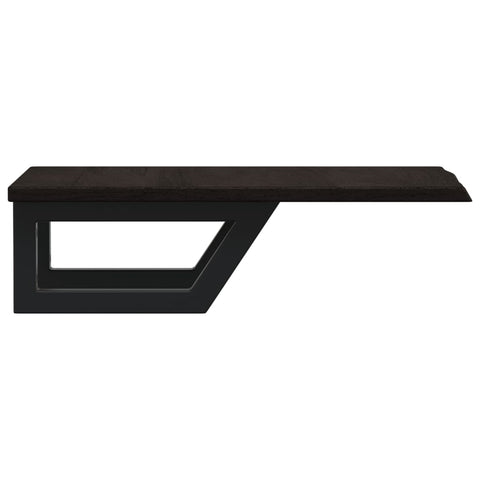 vidaXL Basin Shelf Wall Mounted Steel and Solid Wood Oak