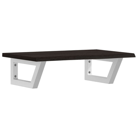 vidaXL Basin Shelf Wall Mounted Steel and Solid Wood Oak