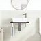 vidaXL Basin Shelf Wall Mounted Steel and Solid Wood Oak