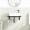 vidaXL Basin Shelf Wall Mounted Steel and Solid Wood Oak