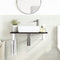 vidaXL Basin Shelf Wall Mounted Steel and Solid Wood Oak