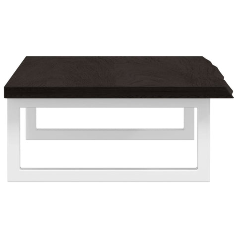 vidaXL Basin Shelf Wall Mounted Steel and Solid Wood Oak