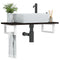 vidaXL Basin Shelf Wall Mounted Steel and Solid Wood Oak