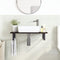 vidaXL Basin Shelf Wall Mounted Steel and Solid Wood Oak