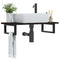 vidaXL Basin Shelf Wall Mounted Steel and Solid Wood Oak