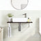 vidaXL Basin Shelf Wall Mounted Steel and Solid Wood Oak