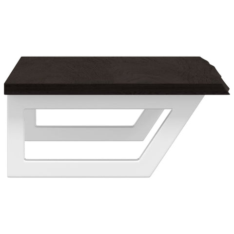 vidaXL Basin Shelf Wall Mounted Steel and Solid Wood Oak
