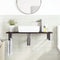 vidaXL Basin Shelf Wall Mounted Steel and Solid Wood Oak