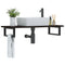 vidaXL Basin Shelf Wall Mounted Steel and Solid Wood Oak