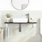 vidaXL Basin Shelf Wall Mounted Steel and Solid Wood Oak