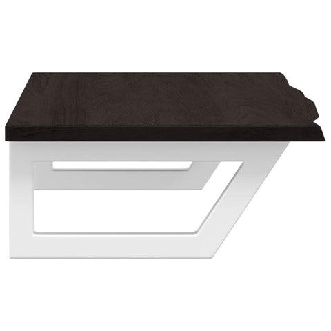 vidaXL Basin Shelf Wall Mounted Steel and Solid Wood Oak